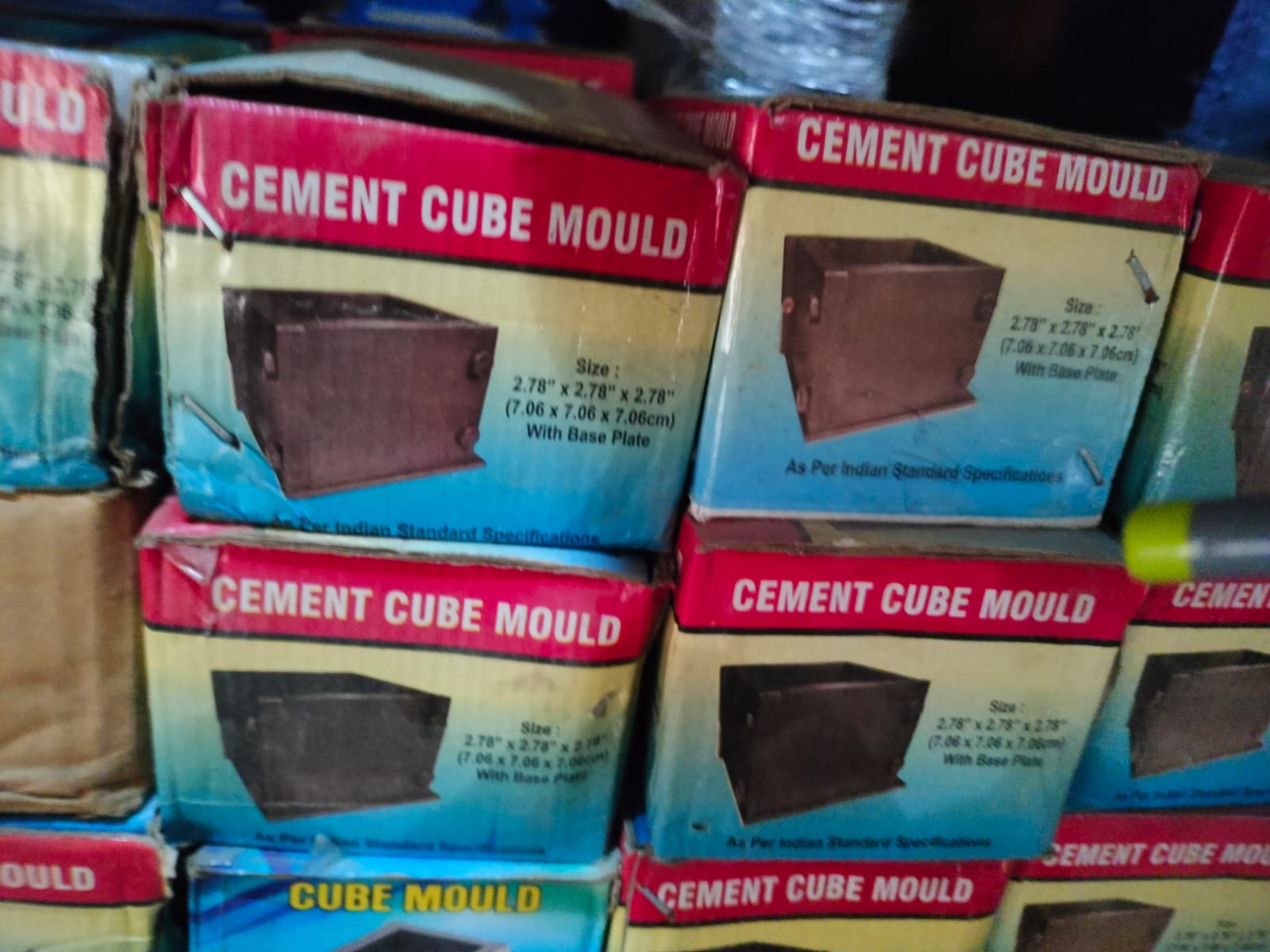 Cement (mortar) cube mould (7cm*7cm) with base plate